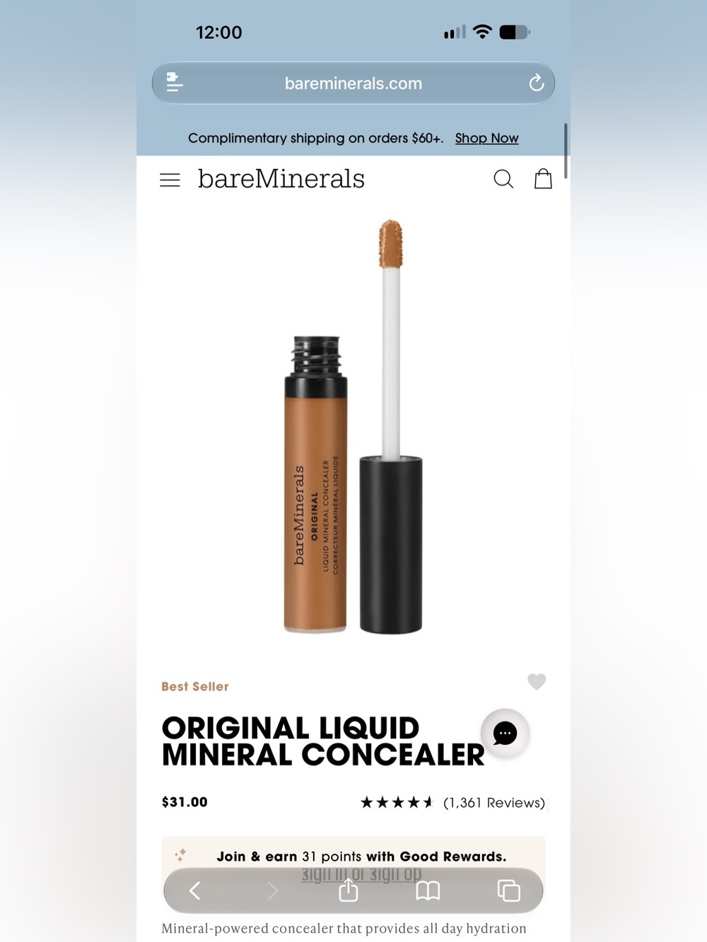 Bare minerals original concealer
